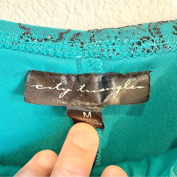 VTG Prom Dress Medium Mesh Velvet Babydoll Y2K Whimsigoth Floral Fairy Teal HOCO - Picture 6 of 11